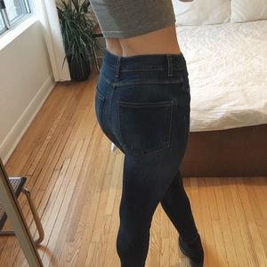 High Waist Skinny Jeans, Deep Blue